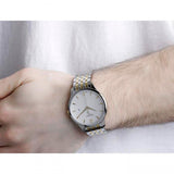 Tissot T Classic Tradition Silver Dial Two Tone Mesh Bracelet Watch For Men - T063.610.22.037.00