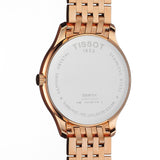 Tissot T Classic Tradition White Dial Rose Gold Steel Strap Watch For Women - T063.610.33.038.00