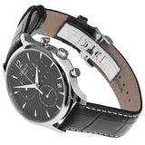 Tissot T Classic Tradition Black Dial Black Leather Strap Watch For Men - T063.617.16.057.00