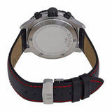 Tissot T Sport PRS 200 Chronograph Grey Dial Black Leather Strap Watch For Men - T067.417.26.051.00