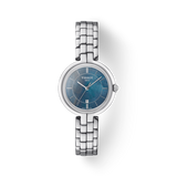 Tissot T Lady Flamingo Blue Mother of Pearl Dial Silver Steel Strap Watch For Women - T094.210.11.121.00