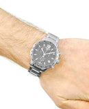 Tissot Quickster Chronograph Black Dial Silver Steel Strap Watch For Men - T095.417.11.067.00