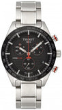 Tissot T Sport PRS 516 Chronograph Black Dial Silver Steel Strap Watch For Men - T100.417.11.051.01