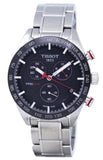 Tissot T Sport PRS 516 Chronograph Black Dial Silver Steel Strap Watch For Men - T100.417.11.051.01