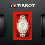 Tissot T Classic PR 100 Sport Chic White Dial Two Tone Steel Strap Watch For Women - T101.210.22.031.00