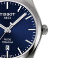 Tissot Gentlemen Powermatic 80 Silicium Blue Dial Brown Leather Strap Watch For Men - T127.407.16.041.00