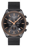 Tissot T Classic PR 100 Black Anthracite Dial Black Mesh Bracelet Watch For Men - T101.417.23.061.00
