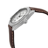 Tissot PR 100 Sport Silver Dial Brown Leather Strap Watch For Men - T101.610.16.031.00