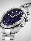 Tissot PR 100 Sport Quartz Chronograph Blue Dial Silver Steel Strap Watch For Men - T101.617.11.041.00