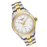 Tissot T Classic PR 100 Sport Chic White Dial Two Tone Steel Strap Watch For Women - T101.210.22.031.00