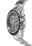 Tissot V8 Quartz Chronograph Black Dial Silver Steel Strap Watch For Men - T106.417.11.051.00