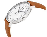 Tissot T Classic Everytime Large White Dial Brown Leather Strap Watch For Men - T109.610.16.037.00