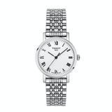 Tissot T Classic Everytime Small White Dial Silver Mesh Bracelet Watch For Women - T109.210.11.033.00