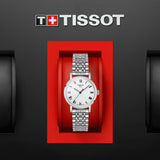 Tissot T Classic Everytime Small White Dial Silver Mesh Bracelet Watch For Women - T109.210.11.033.00