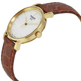 Tissot Everytime Desire Small White Dial Maroon Leather Strap Watch For Women - T109.210.36.031.00