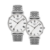 Tissot T Classic Everytime White Dial Silver Mesh Bracelet Watch For Men - T109.410.11.033.00