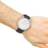 Tissot T Classic Everytime Large White Dial Black Leather Strap Watch For Men - T109.610.16.031.00