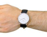 Tissot T Classic Everytime Large White Dial Black Leather Strap Watch For Men - T109.610.16.031.00