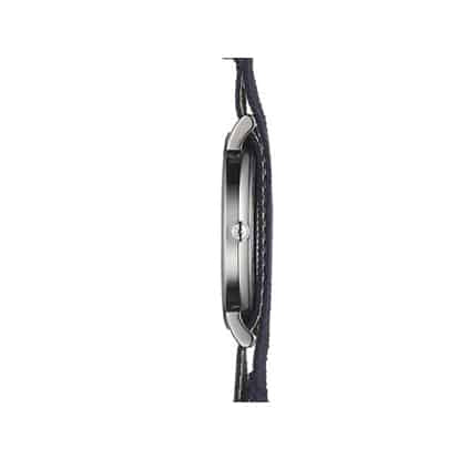 Tissot T Classic Everytime, große Herrenuhr mit weißem Zifferblatt und blauem NATO-Armband – T109.610.17.037.00