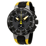 Tissot T Bike Cycling Tour de France Black Dial Two Tone Rubber Strap Watch For Men - T111.417.37.441.00