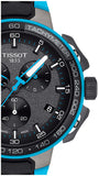 Tissot T Race Cycling Chronograph Black Dial Two Tone Rubber Strap Watch For Men - T111.417.37.441.05