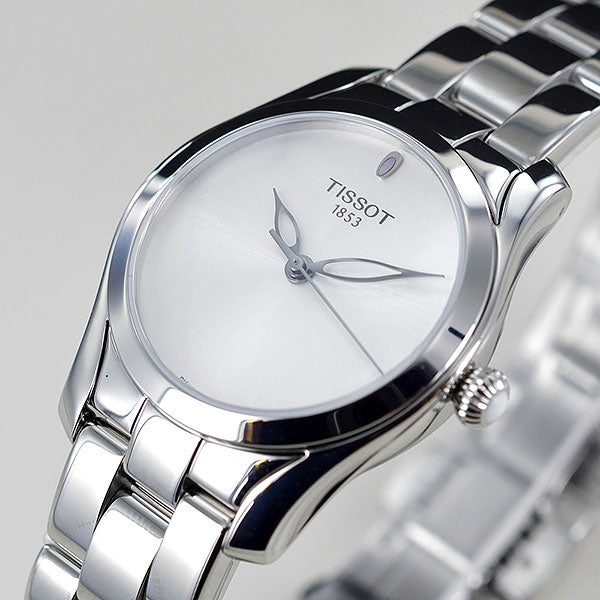 Tissot T Wave Silver Dial Silver Steel Strap Watch For Women