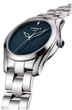 Tissot T Wave Donna Blue Dial Silver Steel Strap Watch For Women - T112.210.11.041.00