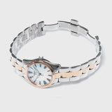 Tissot T Wave Mother of Pearl Dial Two Tone Steel Strap Watch For Women - T112.210.22.113.01