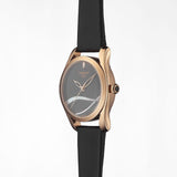 Tissot T Wave Black Dial Black Leather Strap Watch For Women - T112.210.36.051.00