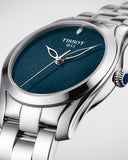 Tissot T Wave Donna Blue Dial Silver Steel Strap Watch For Women - T112.210.11.041.00