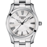 Tissot T Wave T Lady Mother of Pearl Dial Silver Steel Strap Watch For Women - T112.210.11.113.00