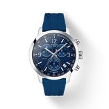 Tissot T Sport PRC 200 Chronograph Blue Rubber Strap Watch For Men - T114.417.17.047.00