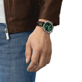 Tissot Chrono XL Chronograph Classic Brown Strap Green Dial Watch For Men - T116.617.16.091.00