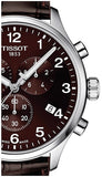 Tissot T Sport Chrono XL Classic Brown Dial Brown Leather Strap Watch For Men - T116.617.16.297.00