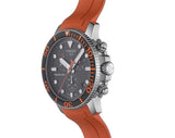 Tissot Seastar 1000 Chronograph Black Dial Orange Rubber Strap Watch For Men - T120.417.17.051.01