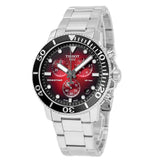 Tissot Seastar 1000 Chronograph Red Dial Silver Steel Strap Watch For Men - T120.417.11.421.00