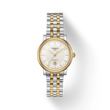 Tissot T Classic Carson Premium White Dial Two Tone Stainless Steel Strap Watch for Women - T122.207.22.031.00