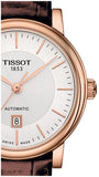 Tissot T Classic Carson Premium White Dial Brown Leather Strap Watch for Women - T122.207.36.031.00