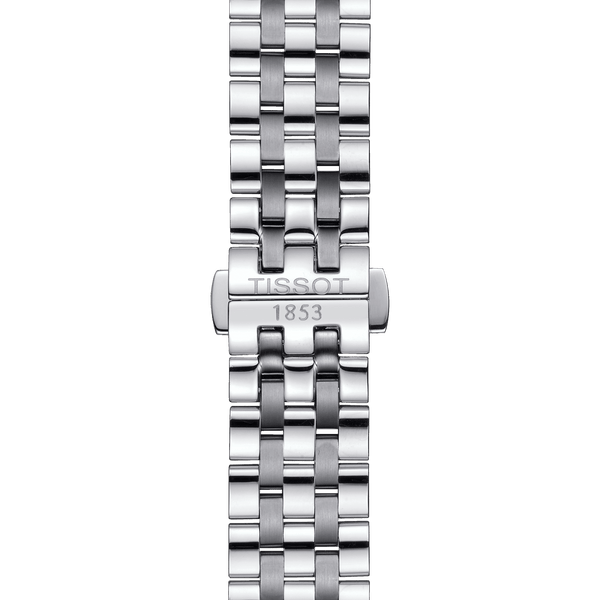 Tissot T Classic Carson Premium Powermatic 80 Black Dial Silver Steel Strap Watch For Men - T122.407.11.051.00