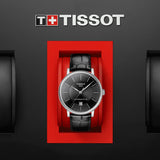 Tissot Carson Premium Powermatic 80 Black Dial Black Leather Strap Watch For Men - T122.407.16.051.00