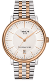 Tissot Carson Premium Powermatic 80 White Dial Two Tone Steel Strap Watch For Men - T122.407.22.031.01