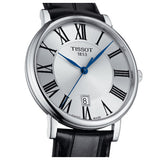 Tissot Carson Premium Silver Dial Black Leather Strap Watch For Men - T122.410.16.033.00