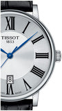 Tissot Carson Premium Silver Dial Black Leather Strap Watch For Men - T122.410.16.033.00