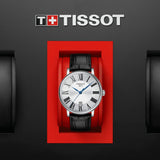 Tissot Carson Premium Silver Dial Black Leather Strap Watch For Men - T122.410.16.033.00