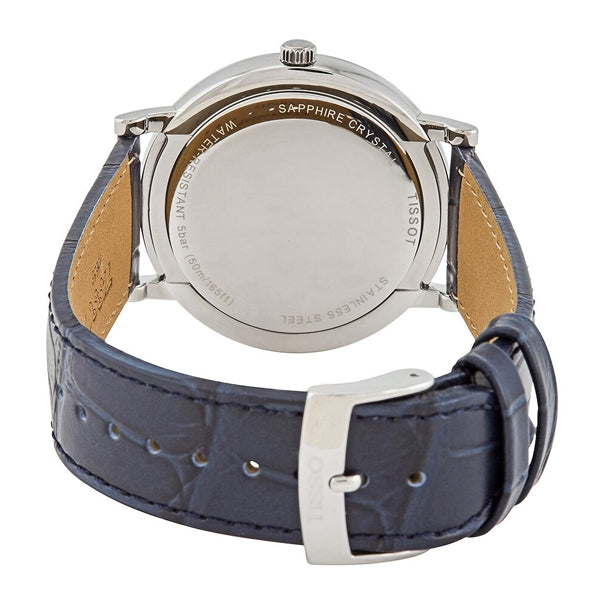 Tissot Carson Premium Blue Dial Blue Leather Strap Watch For Men - T122.410.16.043.00