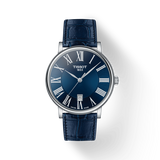 Tissot Carson Premium Blue Dial Blue Leather Strap Watch For Men - T122.410.16.043.00