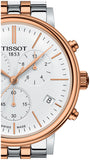 Tissot Carson Premium Chronograph White Dial Silver Steel Strap Watch For Men - T122.417.22.011.00