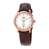 Tissot T Classic Carson Premium White Dial Brown Leather Strap Watch for Women - T122.207.36.031.00