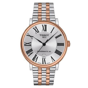 Tissot Carson Premium Powermatic 80 Silver Dial Two Tone Steel Strap Watch For Men - T122.407.22.033.00