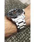 Tissot Supersport Chrono Black Dial Silver Steel Strap Watch For Men - T125.617.11.051.00